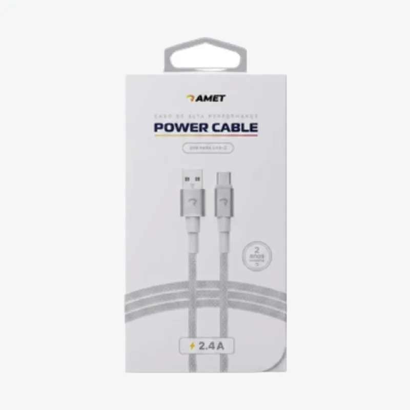 AMET Power Cable USB-A para USB-C