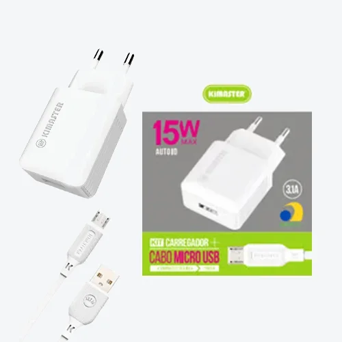 Kit Carregador Kimaster 3.1A V8 T503UV