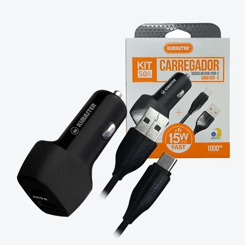 Carregador Veicular Kimaster Type-C CV207UC