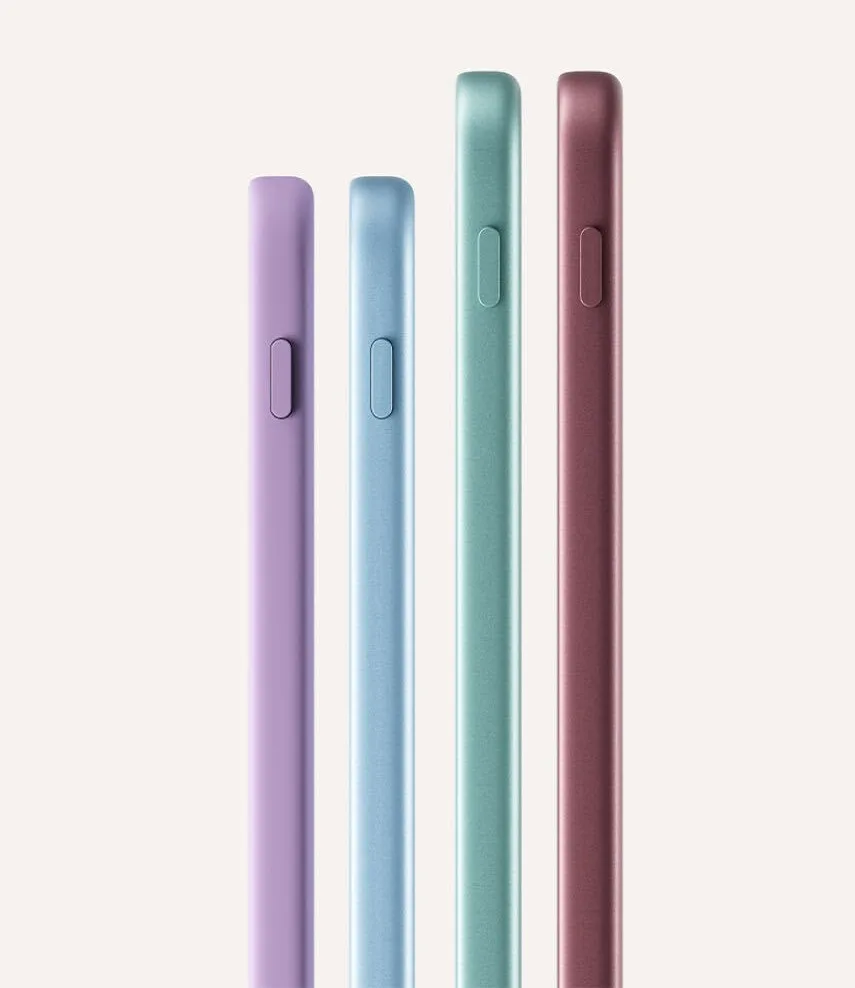Kindles nas cores roxo, azul, verde e vinho vistos de lado