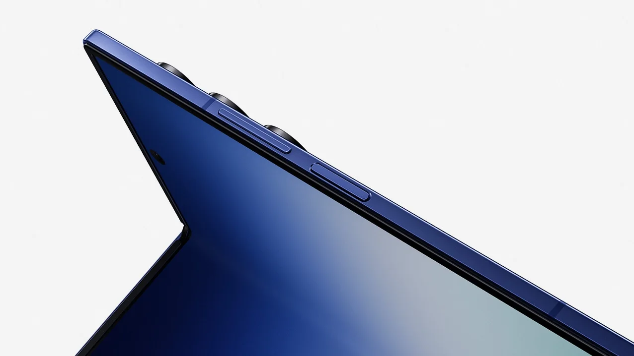 Dobradiça do Galaxy Z Fold da Samsung, referência do formato de celular dobrável que a Apple ainda não lançou