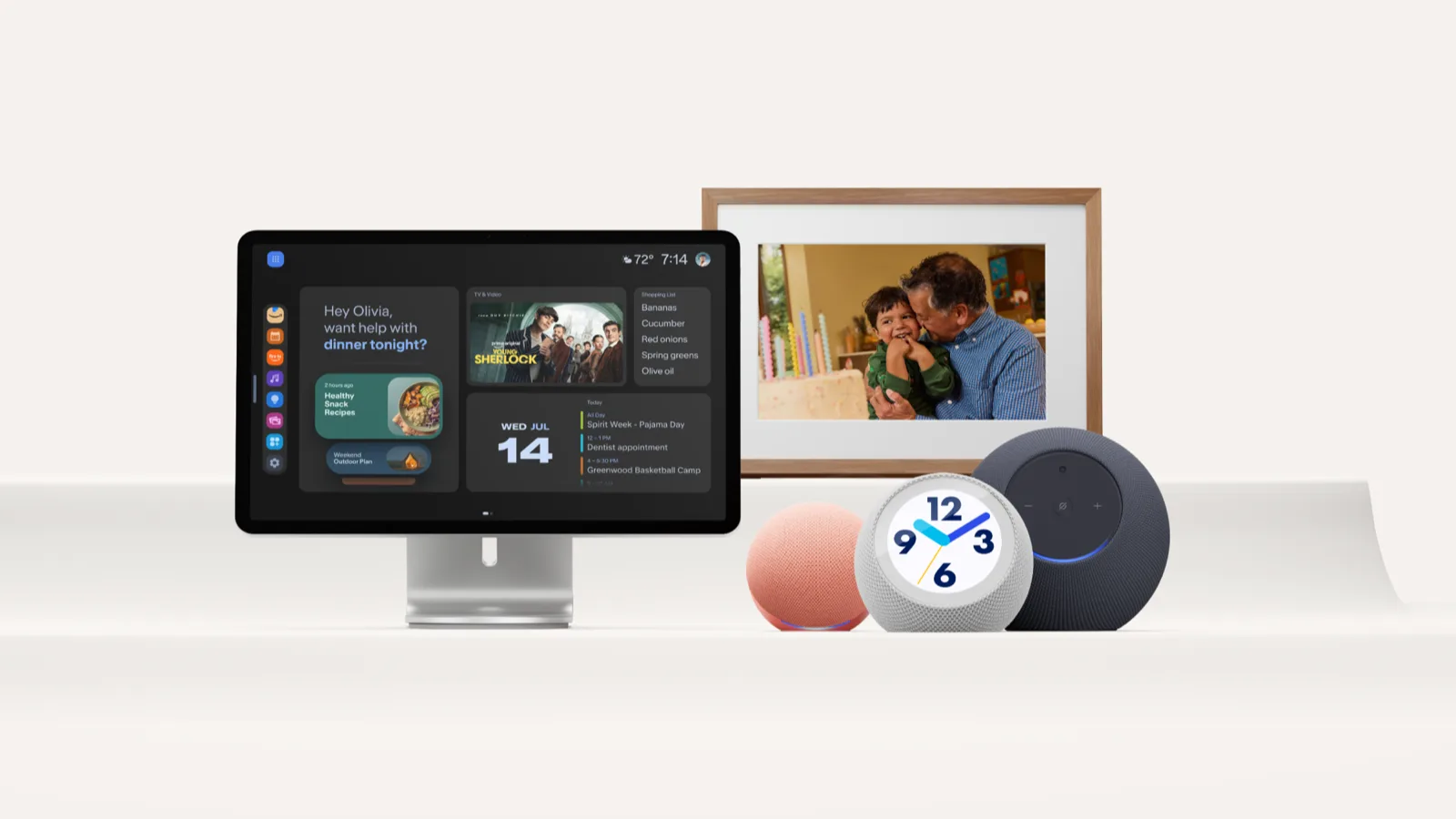Nova linha de dispositivos Echo da Amazon: Echo Show 16, Alexa Photo Frame, Echo Time e Echo Dot