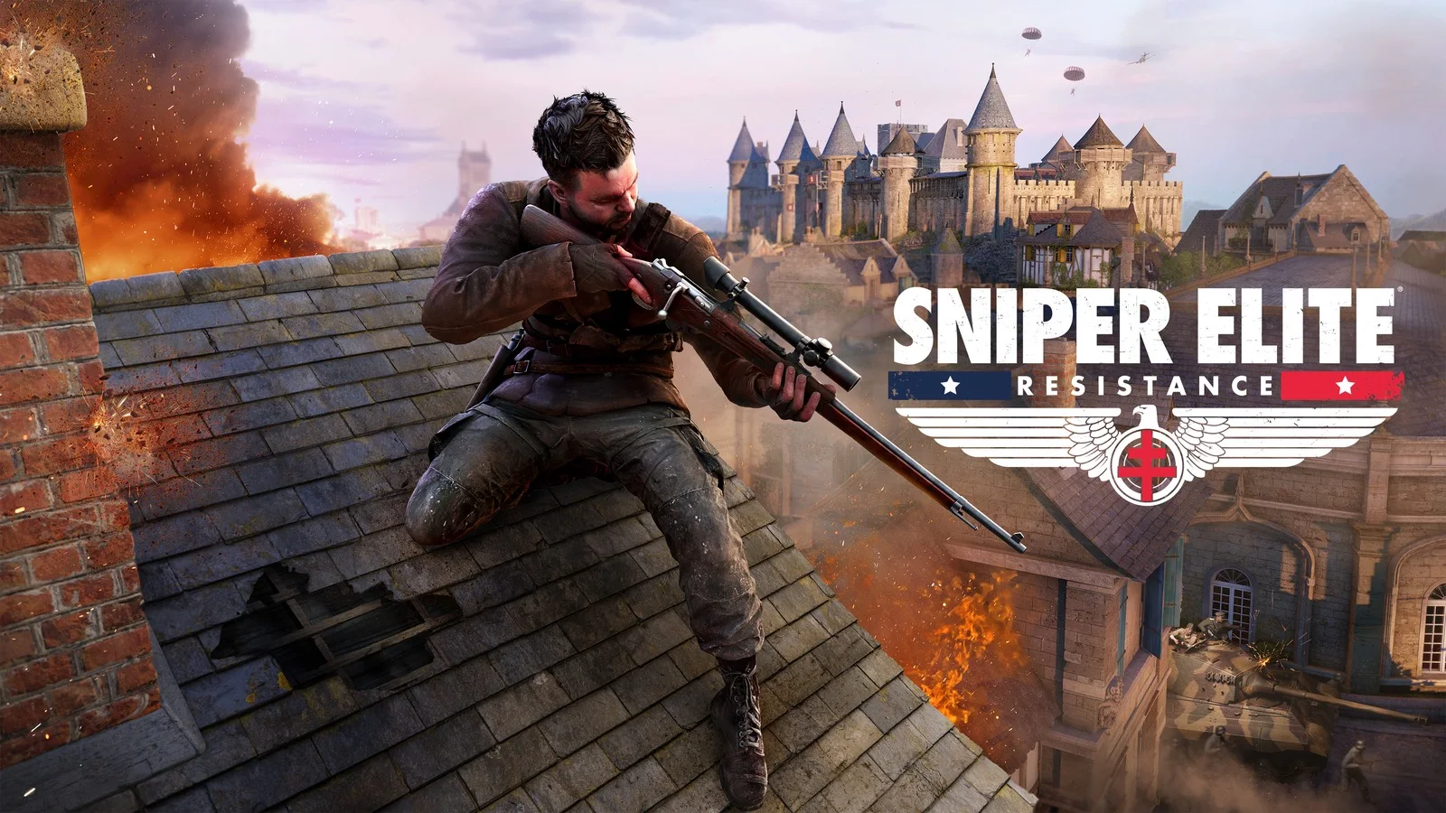 Arte oficial de Sniper Elite: Resistance, um dos jogos gratuitos do PlayStation Plus de setembro