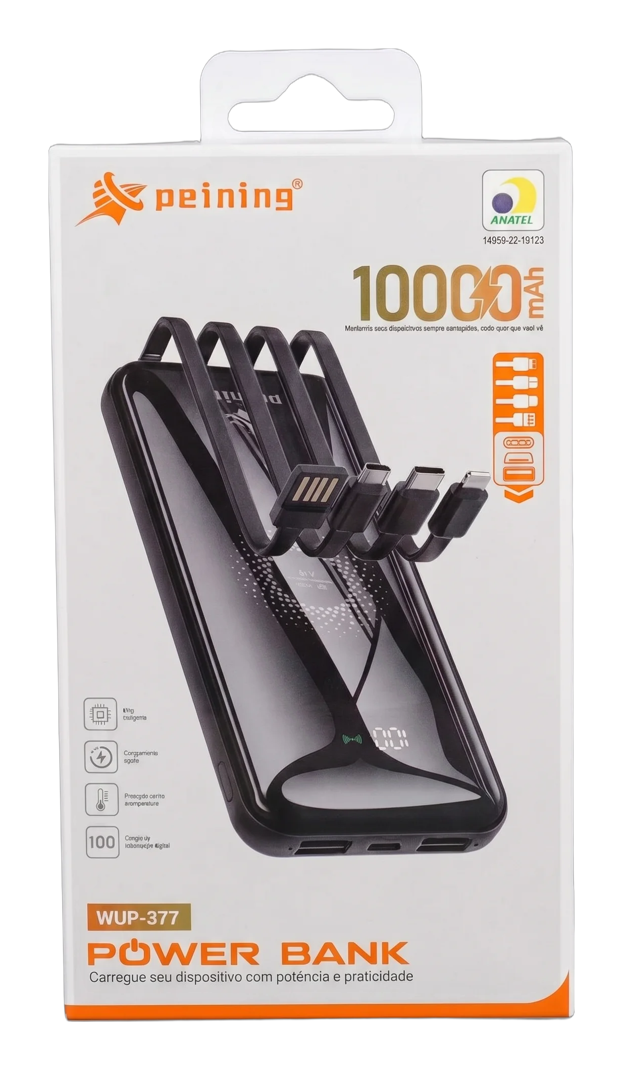 Power Bank Peining 10.000mAh 4 Entradas